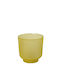 Espiel Caprice Kerzenhalter geeignet für Teelichter Glas Yellow 9.5cm 1Stück