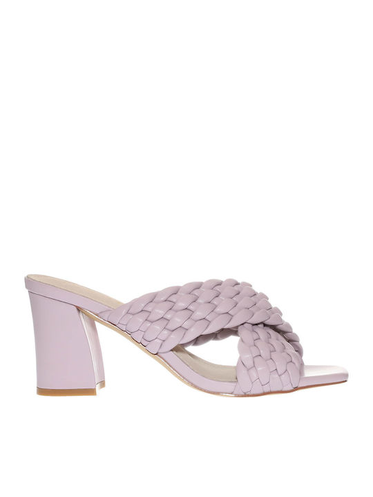 Leder Sandalen Lila