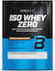 Biotech USA Iso Whey Zero With Glutamine & BCAAs Molkenprotein Ohne Gluten & Laktose mit Geschmack Toffee-Schokolade 25gr