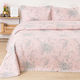 Borea Bijou Set Coverlet Queen Size Microfiber Pink 220x240cm 3pcs