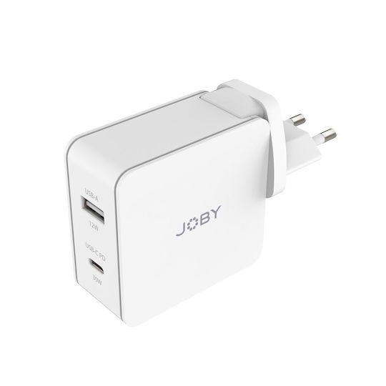Joby Încărcător Fără Cablu cu Port USB-A și Port USB-C 42W Albς (JB01806)