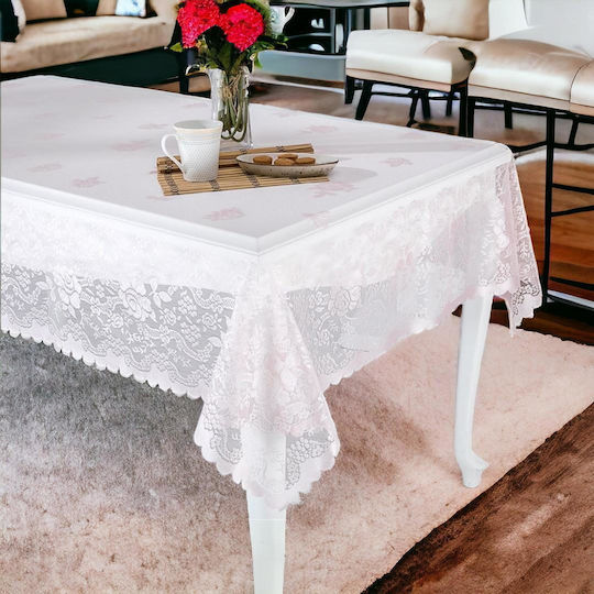 Linea Home Roses με Δαντέλα Λευκό 160x220εκ.
