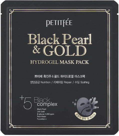 Petitfee Schwarze Perle & Gold Hydrogel Stoff