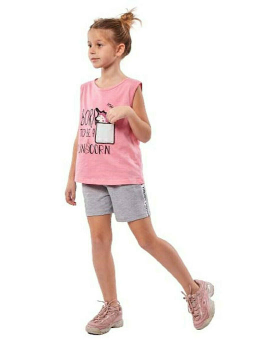 Εβίτα Kids Set with Shorts Summer 2pcs Pink