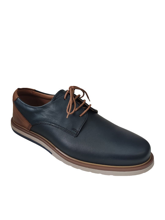 Northway Δερμάτινα Ανδρικά Casual Παπούτσια Μπλ...