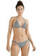 Set Bikini Τριγωνάκι Ριγέ Μαύρο