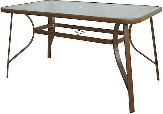 Tisch Stabil Rio Braun 140x80x71cm