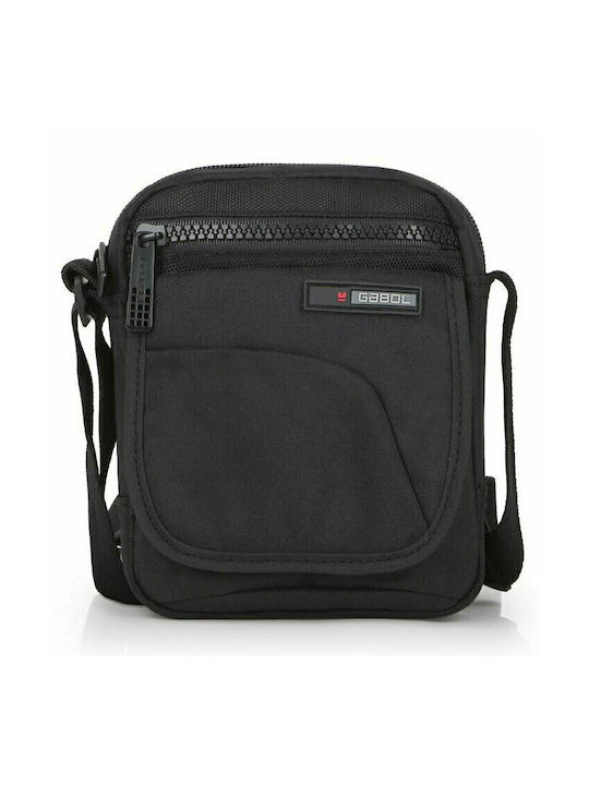 Gabol Shoulder / Crossbody Bag Crony Eco with Zipper & Adjustable Strap Black 13x6x17cm