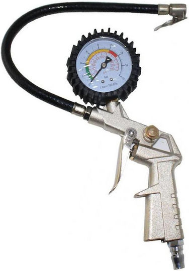 W7144-2 Air Pressure Gauge with Tyre Inflator Pistol Maximum Pressure 12bar