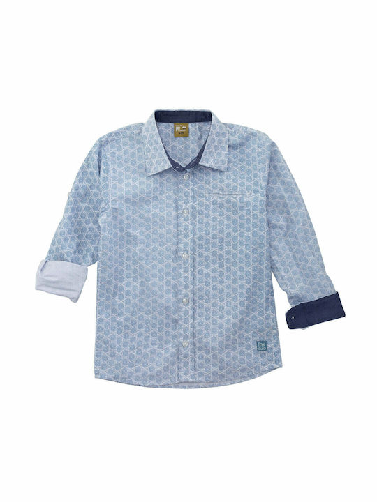 Funky Kids Polka Dot Shirt Light Blue