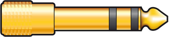 QTX Sound Μετατροπέας 6.3mm male σε 3.5mm female Χρυσό 1τμχ 757.888UK