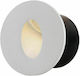 Optonica Round Metallic Recessed Spot with Integrated LED and Natural White Light White 8x8cm. 1pcs