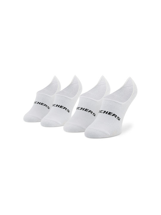 Skechers Unisex Μονόχρωμες Κάλτσες Λευκές 2Pack