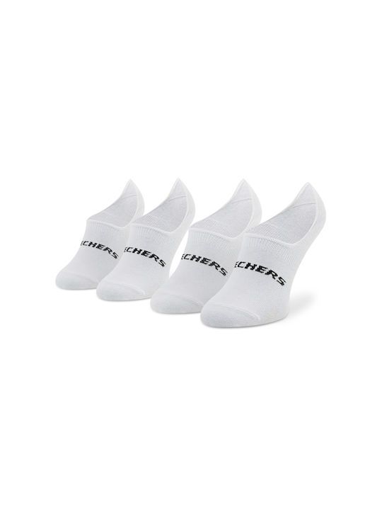 Skechers Solid Color Socks White 2Pack