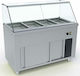 Dominox Beheizte Ausstellungsvitrine Kammer mit 3 Plätzen für Gastronomen und Leistung 1500W B110 x T70 x H128 cm