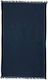 Emporio Armani Beach Towel Cotton Blue Navy wit...