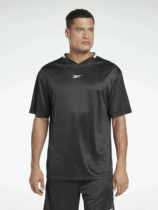 Reebok Workout Ready Mesh Αθλητικό Ανδρικό T-shirt Μαύρο με Λογότυπο