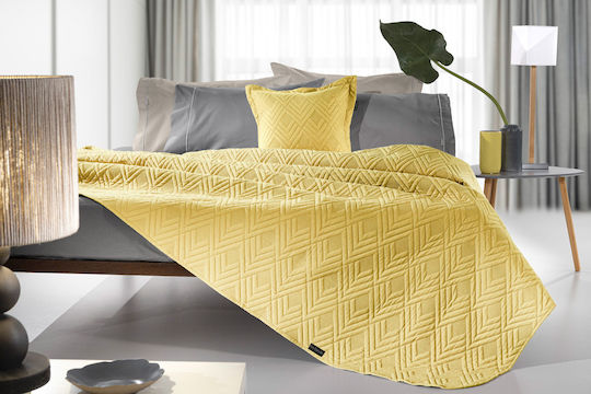 Guy Laroche Curves Подредба Покривало Кингсайз Микрофибър Lime 220x240см 2бр