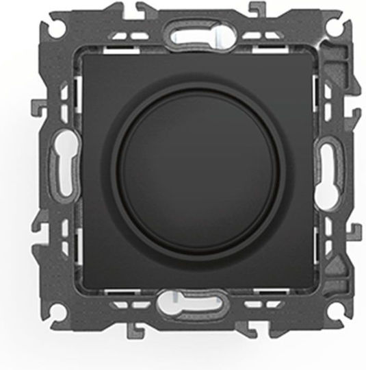 Aca Prime Vertieft Dimmerschalter ohne Platzierung LED Rotierend in Schwarz Farbe