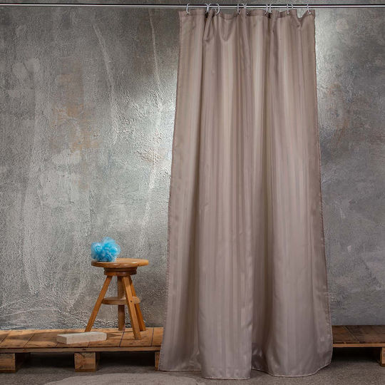 Melinen Jacquard Shower Curtain Fabric 180x200cm Grey