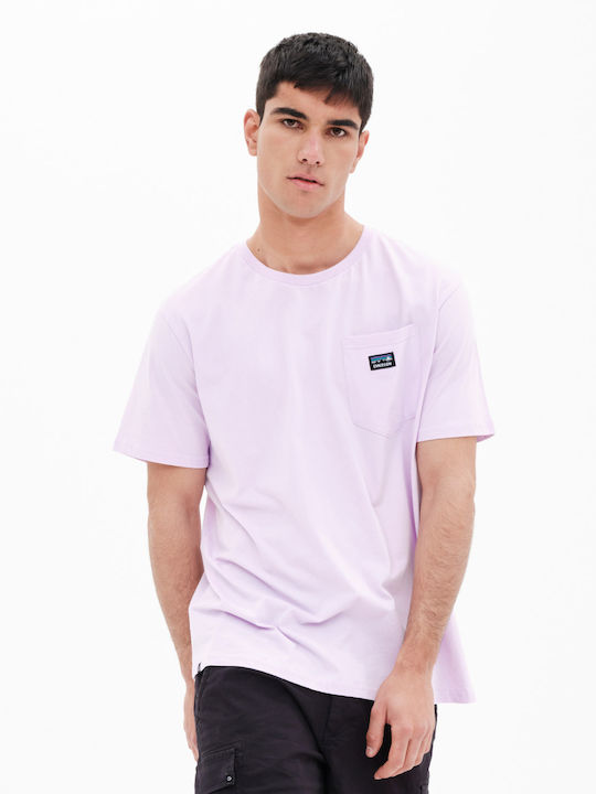 Emerson Ανδρικό T-shirt Ροζ με Λογότυπο