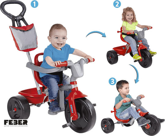 Feber Evo Plus Wandelbar mit Elterngriff 3-in-1 für 12 Monate Rot
