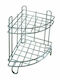 Cyclops 4101092 Corner Wall Mounted Bathroom Shelf Metallic with 2 Shelves 27x20x36cm Silver