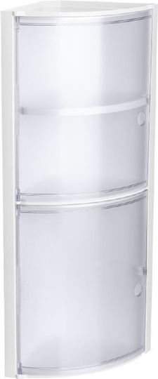 Tatay 06513.001 Corner Wall Mounted Bathroom Shelf Plastic with 3 Shelves 19x19x62.5cm Transparent