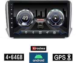 Kirosiwa Автомобилна Аудио Система За Peugeot 208 / 2008 2012-2019 С Bluetooth USB GPS