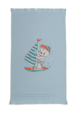 Melinen Surfer Kids Beach Towel Light Blue 120x70cm