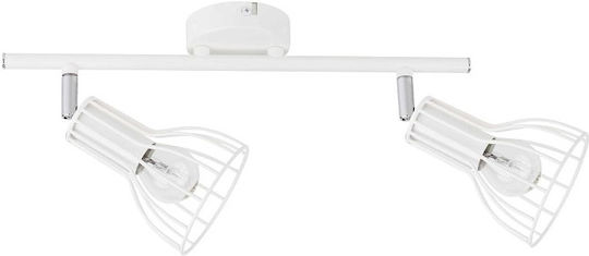 Spot Light Megan Double Spot with Socket E14 in White Color