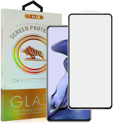 T-Max Premium 3D Vollkleber Vollflächig gehärtetes Glas Schwarz (Xiaomi 11T / 11T Pro) 05-00196