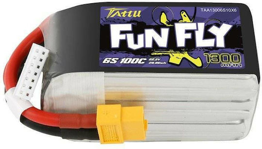 Tattu Funfly Батерия Li-Po 22.2V 1300mAh 100C 6S XT60 за Дрон