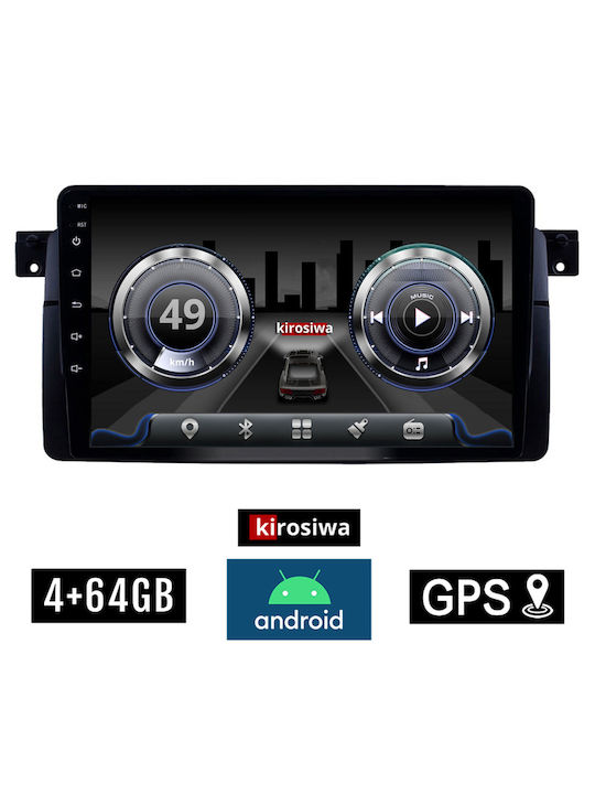 Kirosiwa Car Audio System for BMW Series 3 (E46) / Series 3 / M3 E46 1998-2005 (Bluetooth/USB/AUX/WiFi/GPS) with Touch Screen 9"