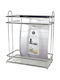 General Trade Wall Mounted Bathroom Shelf Metallic with 2 Shelves 28.5x15x33.5cm Silver