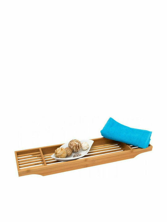 Relaxdays Ραφιέρα Μπάνιου Bamboo με 1 Ράφι 70x16.5x5.5cm