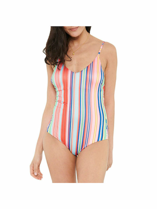 FEMI STORIES LAVENDER SWIMSUIT LA VIDA STRIPES