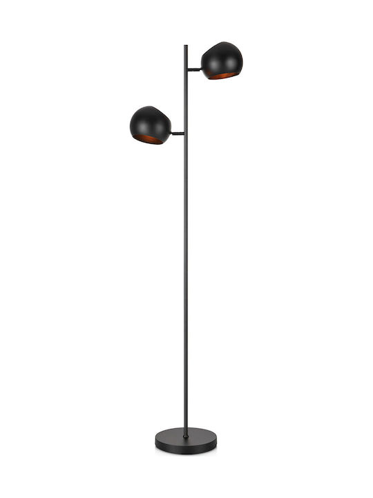 Markslöjd Edgar Floor Lamp H146xW42cm. with Socket for Bulb E14 Black