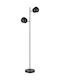 Markslöjd Edgar Floor Lamp H146xW42cm. with Socket for Bulb E14 Black