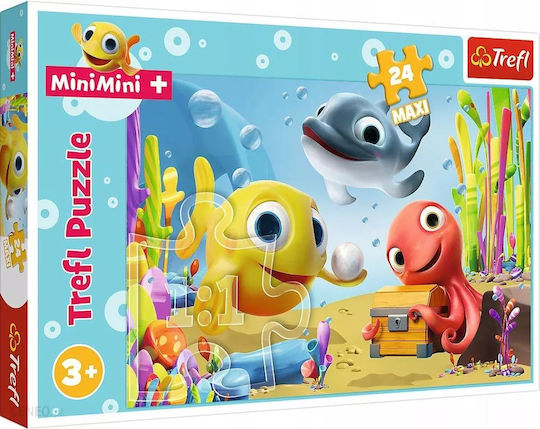 Puzzle pentru Copii MiniMini Happy Fish pentru 3+ Ani 24buc Trefl