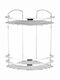 Tekno-Tel 455.BK082/ST Colț Montat pe perete Raft de baie Inox cu 2 rafturi 27x19x32cm