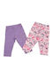 Set Kinder Leggings Lang Flieder