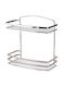 Tekno-Tel 455.BK085/ST Επιτοίχια Ραφιέρα Μπάνιου Inox με 2 Ράφια 25x13x28cm