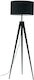 Fan Europe Ibis Vintage Floor Lamp H160xW50cm. with Socket for Bulb E27 Black