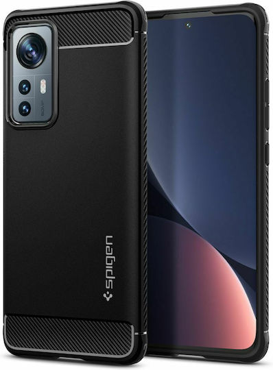 Spigen Rugged Armor Back Cover Silicon 2mm negru mat (Xiaomi 12 / 12X)