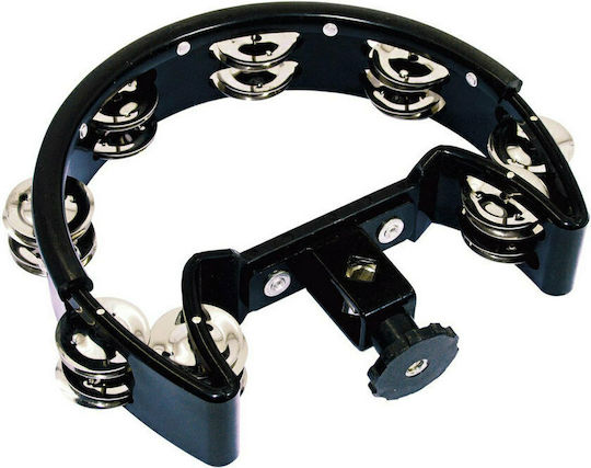 Dimavery D-TAMBB Black Plastic Hi-Hat Tambourine with Double Row Jingles