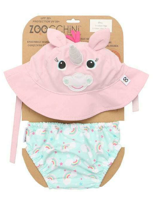 Zoocchini Παιδικό Μαγιό Σλιπ με Καπέλο Πολύχρωμο