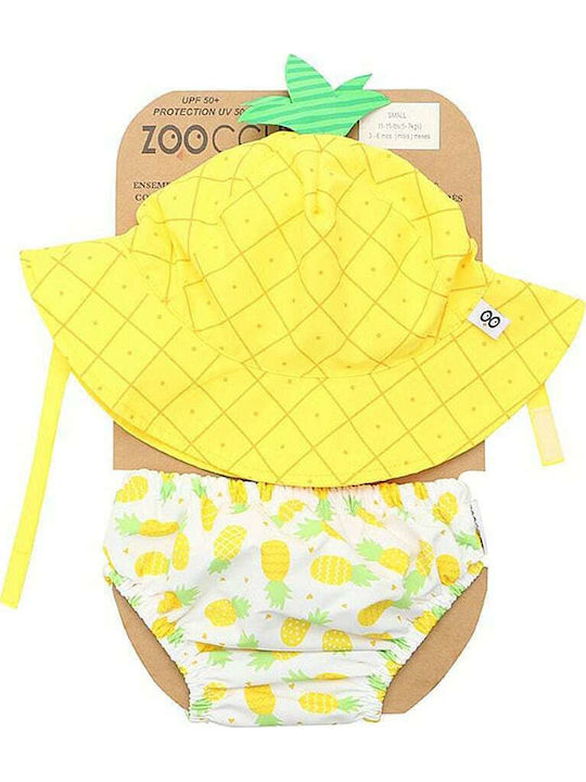 Zoocchini Kids Swimwear Swim Diaper with Hat Ye...