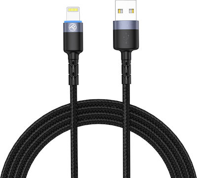 Tellur LED USB to Lightning Cable Μαύρο 1.2m (TLL155373)