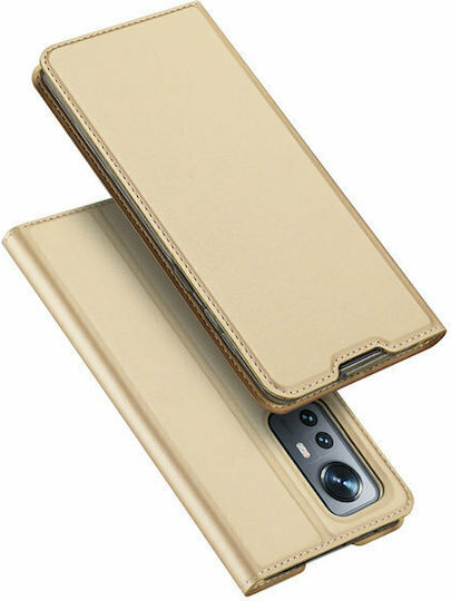 Dux Ducis Skin Pro Книга Изкуствена кожа Златист (Xiaomi 12 / 12X)